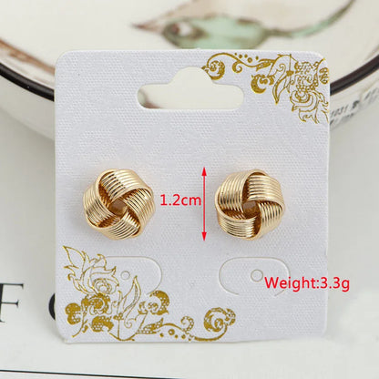 Gold Color Metal Drop Earrings Irregular Hollow Heart Pendants Earrings Twisted Geometric Personality Earrings for Women