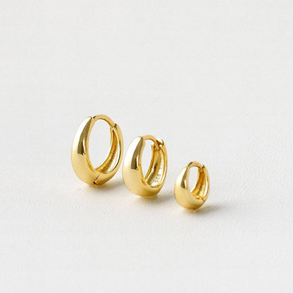 Stainless Steel 1 Pair Minimalist Huggie Hoop Earrings For Women Gold Color Tiny Round Circle 6/10/12mm Punk Unisex Rock Earring