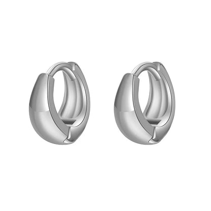 Stainless Steel 1 Pair Minimalist Huggie Hoop Earrings For Women Gold Color Tiny Round Circle 6/10/12mm Punk Unisex Rock Earring