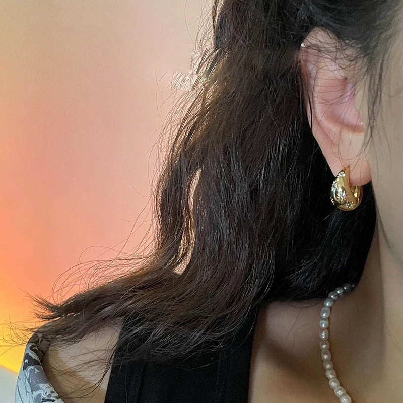 Boucles d’oreilles créoles en acier inoxydable - Élégance  
Apportez une touche d’audace et de sophistication à votre look avec ces boucles d’oreilles créoles en acier inoxydable.